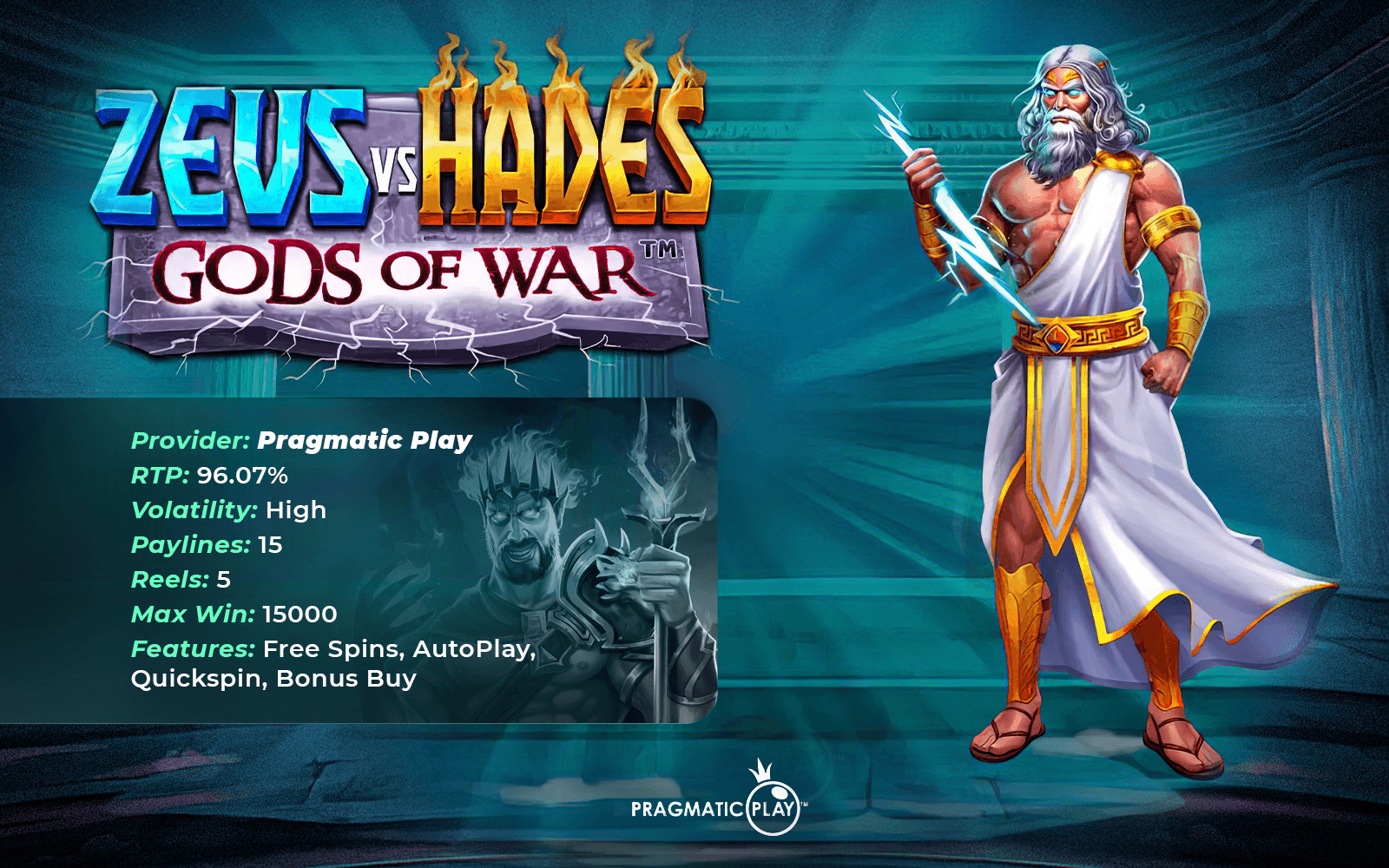 Zeus vs Hades slot game info – RTP, volatility, and max win